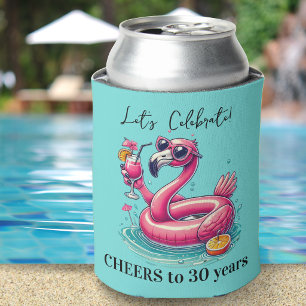 Rosa Flamingo Sommer Geburtstagsfeier Dosenkühler