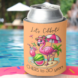 Rosa Flamingo Sommer Geburtstagsfeier Dosenkühler