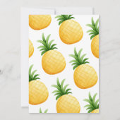 Rosa Flamingo Sommer Girl 1. Geburtstag Einladung (Rückseite)