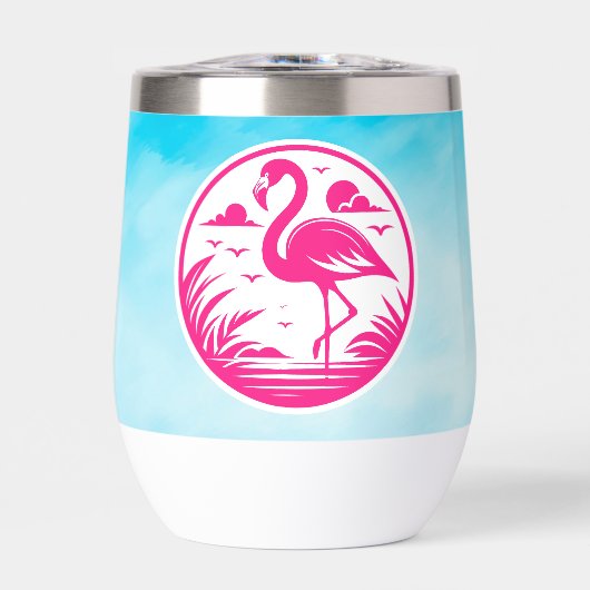 Rosa Flamingo Sommer Kreis Design-68730 (Vorderseite)