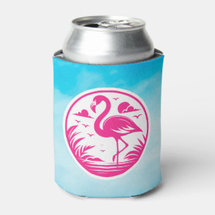 Rosa Flamingo Sommer Kreis Design-68730 Dosenkühler