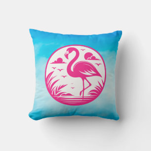 Rosa Flamingo Sommer Kreis Design-68730 Kissen