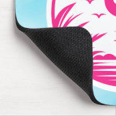 Rosa Flamingo Sommer Kreis Design-68730 Mousepad (Ecke)