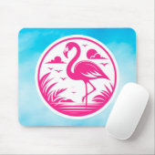 Rosa Flamingo Sommer Kreis Design-68730 Mousepad (Mit Mouse)