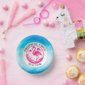 Rosa Flamingo Sommer Kreis Design-68730 Pappteller (Party)