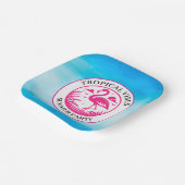 Rosa Flamingo Sommer Kreis Design-68730 Pappteller (Gewinkelt)