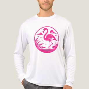 Rosa Flamingo Sommer Kreis Design-68730 Tri-Blend Shirt