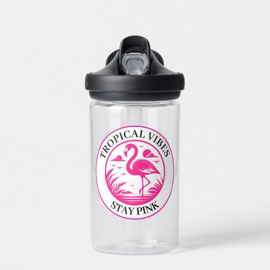 Rosa Flamingo Sommer Kreis Design-68730 Trinkflasche (Vorne)