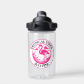 Rosa Flamingo Sommer Kreis Design-68730 Trinkflasche (Rückseite)