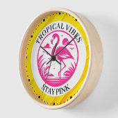 Rosa Flamingo Sommer Kreis Design-68730 Uhr (Winkel)