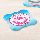 Rosa Flamingo Sommer Kreis Design-68730 Untersetzer (angewinkelt)