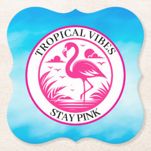 Rosa Flamingo Sommer Kreis Design-68730 Untersetzer