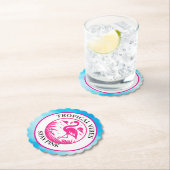 Rosa Flamingo Sommer Kreis Design- Untersetzer (Vor Ort)