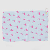 Rosa Flamingo-Sommer-Strand-Druck-Muster Golfhandtuch (Horizontal)