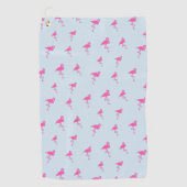 Rosa Flamingo-Sommer-Strand-Druck-Muster Golfhandtuch (Vorderseite)