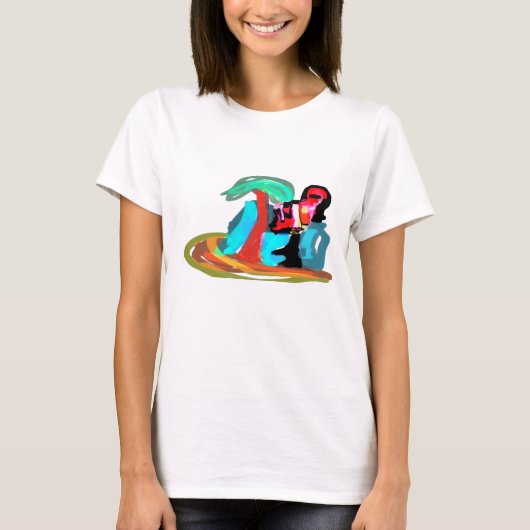 Rosa Flamingo Sommer T-Shirt (Vorderseite)
