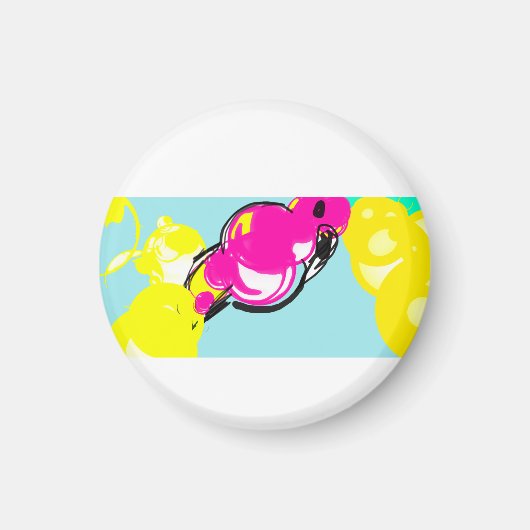 Rosa Flamingo-Spaß Magnet (Vorne)
