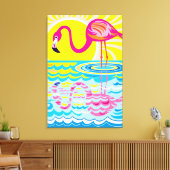 Rosa Flamingo Spiegelung Leinwanddruck (Insitu (Wohnzimmer))