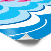 Rosa Flamingo Spiegelung Poster (Ecke)