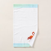 Rosa Flamingo Stehend am Lake Bath Handtuch Set (Handtuch)