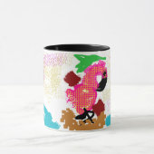 Rosa Flamingo-Stil Tasse (Zentrum)