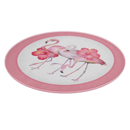 Rosa Flamingo Strand rosa Flamingo Schneidebrett (Ecke)