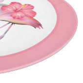Rosa Flamingo Strand rosa Flamingo Schneidebrett (Ecke)