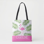 Rosa Flamingo-Strand-Tasche Tasche (Vorderseite)