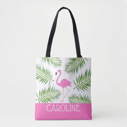 Rosa Flamingo-Strand-Tasche Tasche (Vorderseite)