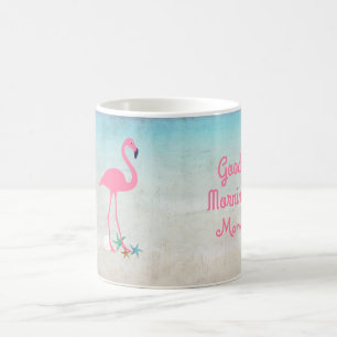 Rosa Flamingo-Stranddesign für Mama Kaffeetasse