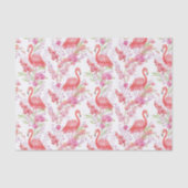Rosa Flamingo Strandmuster Party Gewebe Seidenpapier (Vorderseite)