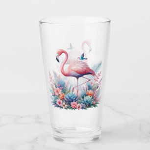 Rosa Flamingo Sublimation Glas