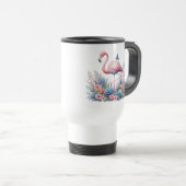 Rosa Flamingo Sublimation Reisebecher (VorderseiteRechts)