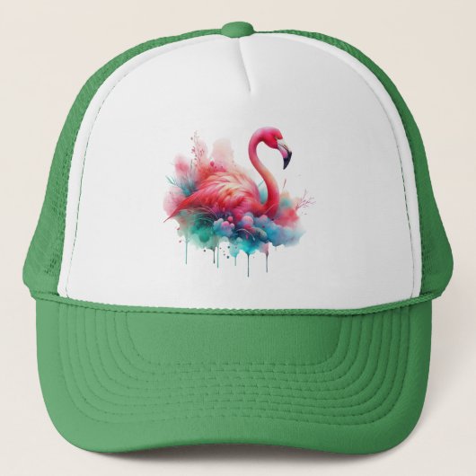 Rosa Flamingo Sublimierung-95159 Truckerkappe (Vorderseite)
