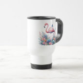 Rosa Flamingo Sublimierung-95160 Reisebecher (VorderseiteRechts)