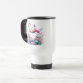 Rosa Flamingo Sublimierung-95160 Reisebecher (Vorderseite Links)