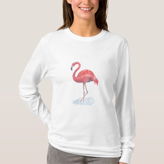 Rosa Flamingo. T-Shirt (Vorderseite)