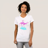 Rosa Flamingo-T-Shirt T-Shirt (Vorne ganz)