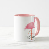 Rosa Flamingo Tasse (VorderseiteRechts)