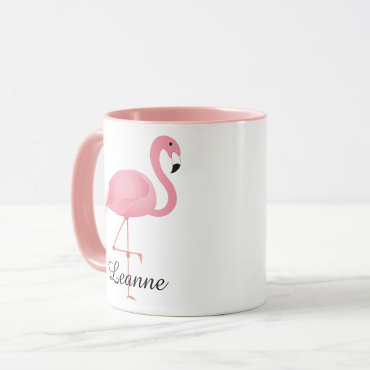 Rosa Flamingo Tasse (Vorderseite Links)