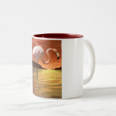 Rosa Flamingo-Tasse Floridas Zweifarbige Tasse (VorderseiteRechts)