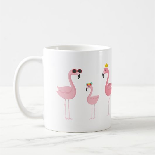 Rosa Flamingo-Tasse Kaffeetasse (Links)