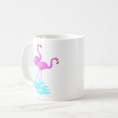 Rosa Flamingo-Tasse Kaffeetasse (Vorderseite Links)