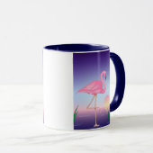 Rosa Flamingo-Tasse Tasse (VorderseiteRechts)
