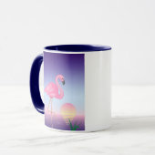 Rosa Flamingo-Tasse Tasse (Vorderseite Links)