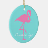 Rosa Flamingo Thunder_Cove Keramik Ornament (Rechts)