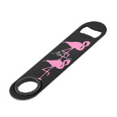 Rosa Flamingo Thunder_Cove Speed Flaschenöffner (Vorderseite Schrägansicht)