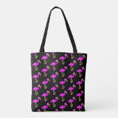 Rosa Flamingo Tote Beutel - Farbe Tasche (Rückseite)