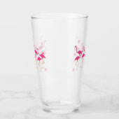 Rosa Flamingo-Trinkglas Glas (Links)