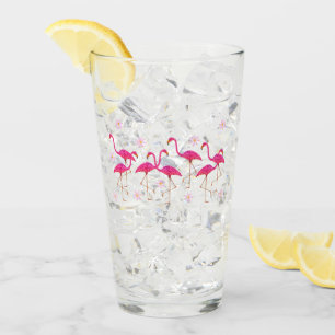 Rosa Flamingo-Trinkglas Glas